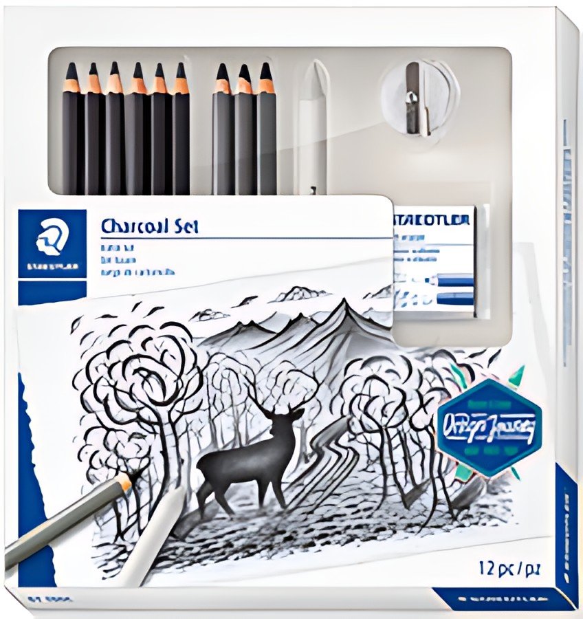 STAEDTLER Kit de dessin/ de fusains Charcoal Design Journey