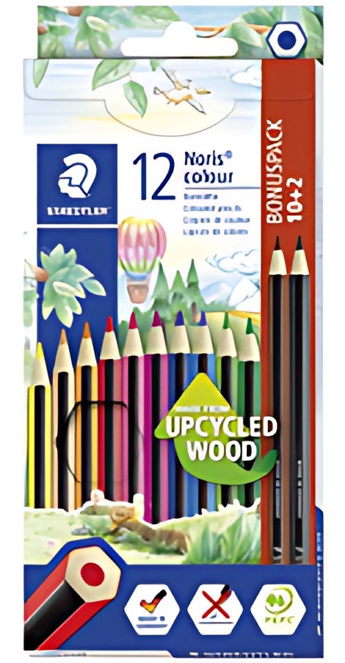 STAEDTLER Crayon de couleur Noris Colour, étui carton 10+2