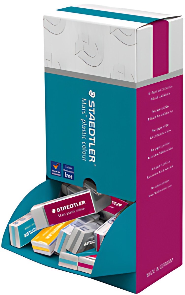STAEDTLER Gomme plastique Mars plastic colour, présentoir