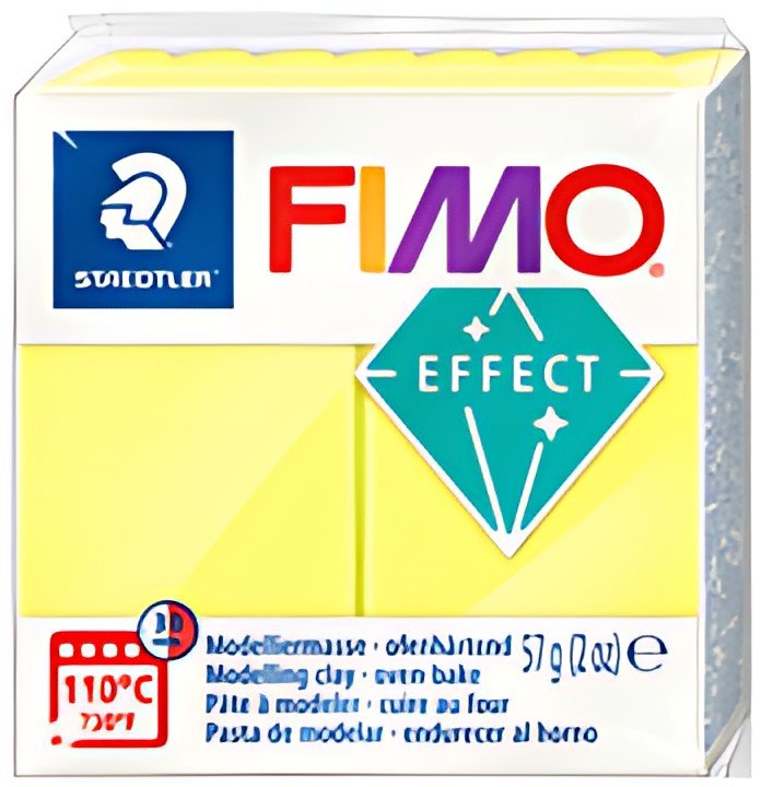 FIMO EFFECT Pâte à modeler, cuisson au four, jaune fluo