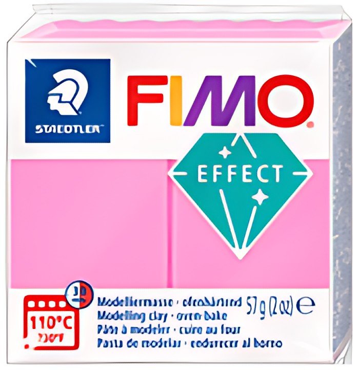 FIMO EFFECT Pâte à modeler, cuisson au four, rose fluo