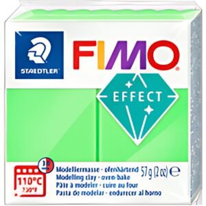 FIMO EFFECT Pâte à modeler, cuisson au four, vert fluo