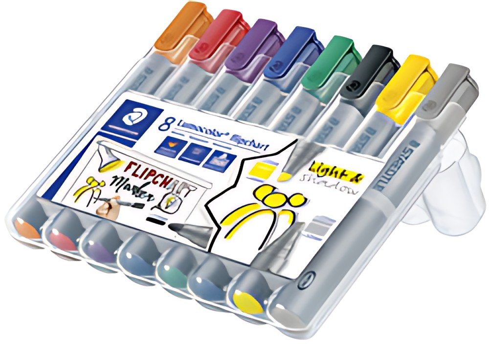 STAEDTLER Lumocolor Marqueur de conférence 356/356B, étui 8
