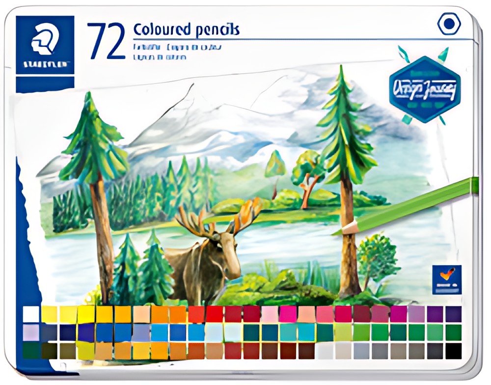 STAEDTLER Crayon couleur Design Journey, étui métal de 72