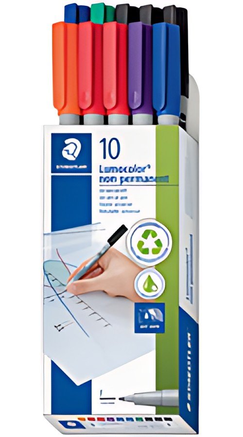STAEDTLER Marqueur non-permanent 316F Lumocolor, étui de 10