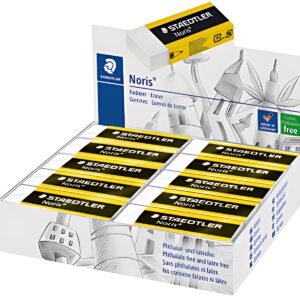 STAEDTLER Gomme plastique Noris, blanc, présentoir de 20