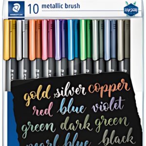 STAEDTLER Feutre pinceau metallic brush, étui de 10