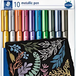 STAEDTLER Marqueur permanent Metallic, pointe ronde, étui 10