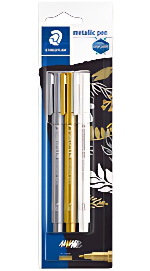 STAEDTLER Marqueur permanent métallisé, pointe ogive, par 3