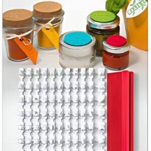 FIMO Jeu de tampons, en plastique, 88 signes, blanc