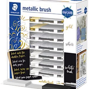 STAEDTLER Feutre pinceau metallic brush, présentoir de 70