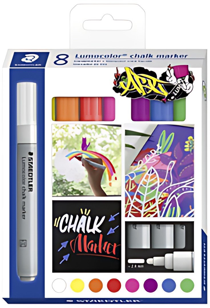 STAEDTLER Lumocolor Marqueur à la craie chalk marker, étui