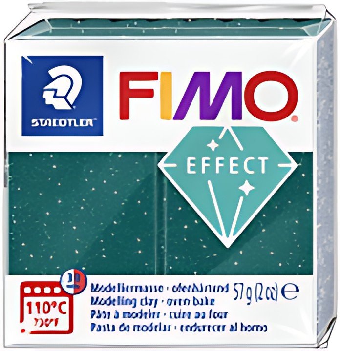 FIMO Pâte à modeler EFFECT, galaxy vert, 57 g