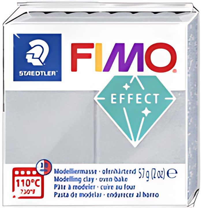 FIMO Pâte à modeler EFFECT, argent pailleté, 57 g