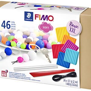 FIMO SOFT Kit de pâte à modeler "Basic XXL", 46 pièces