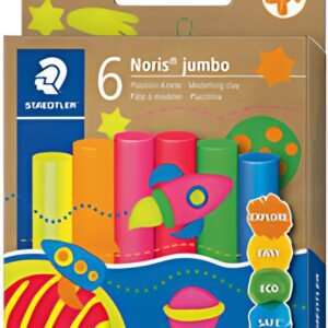 STAEDTLER Pâte à modeler plastiline Noris jumbo, 6 couleurs