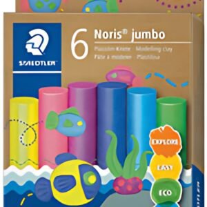 STAEDTLER Pâte à modeler plastiline Noris jumbo, 6 couleurs