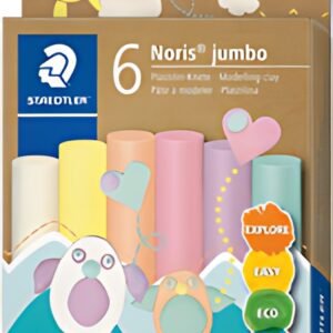 STAEDTLER Pâte à modeler plastiline Noris jumbo, 6 couleurs