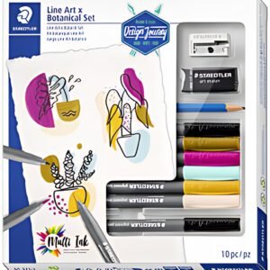 STAEDTLER Kit de dessin Line Art & Botanical Set, 10 pièces