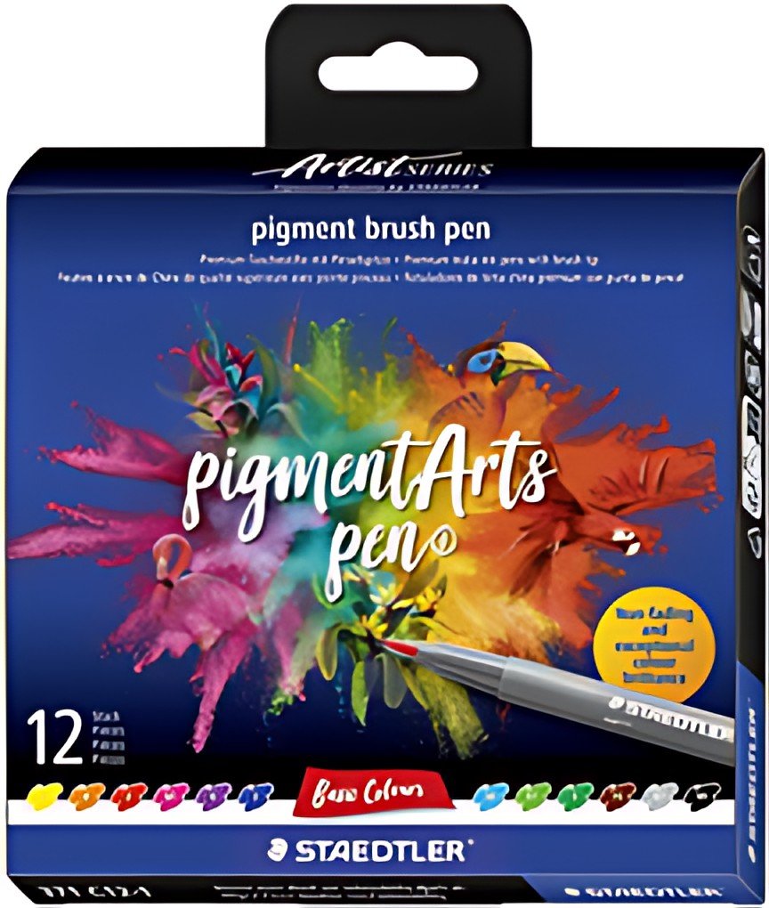 STAEDTLER Feutre pigment brush pen "Basic Colours"