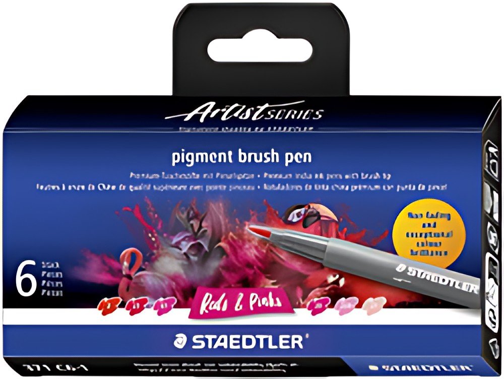 STAEDTLER Feutre pigment brush pen "Red & Pinks"