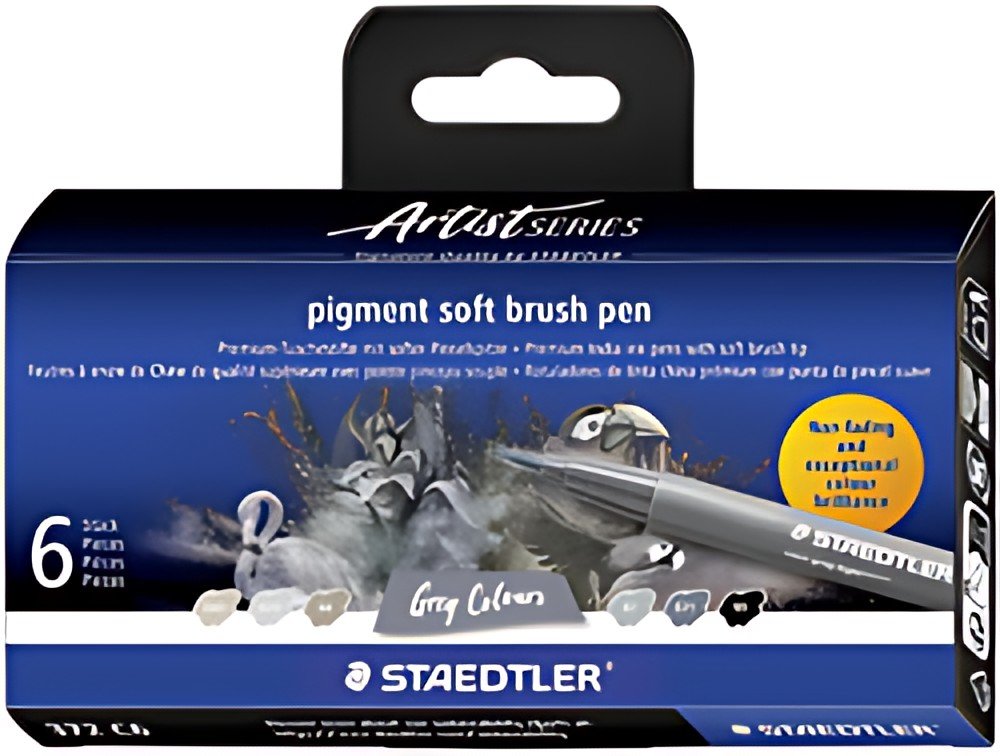 STAEDTLER Feutre pigment soft brush pen "Grey Colours"