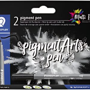 STAEDTLER Feutre pigment pen, noir, étui carton de 2