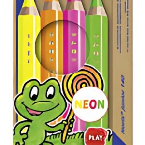 STAEDTLER Crayon de couleur Noris junior FLUO, étui de 4
