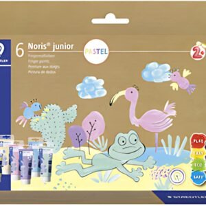 STAEDTLER Peinture doigts Noris junior PASTEL, carton de 6