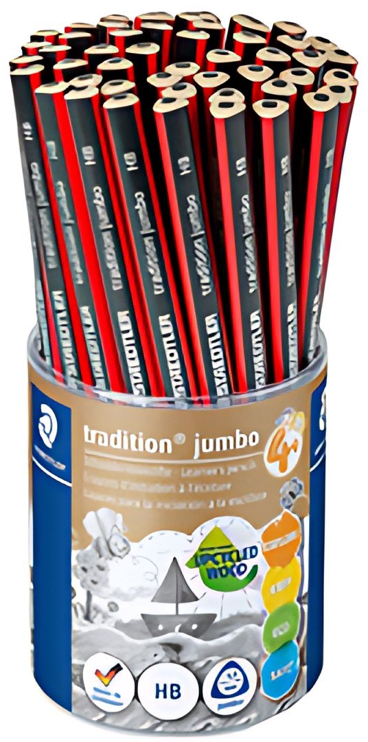 STAEDTLER Crayon d'apprentissage tradition jumbo, HB, pot