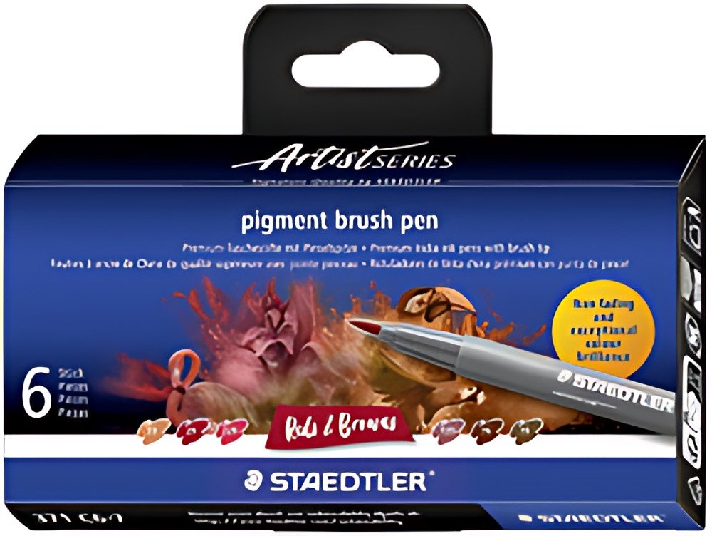 STAEDTLER Feutre pigment brush pen "Reds & Browns"