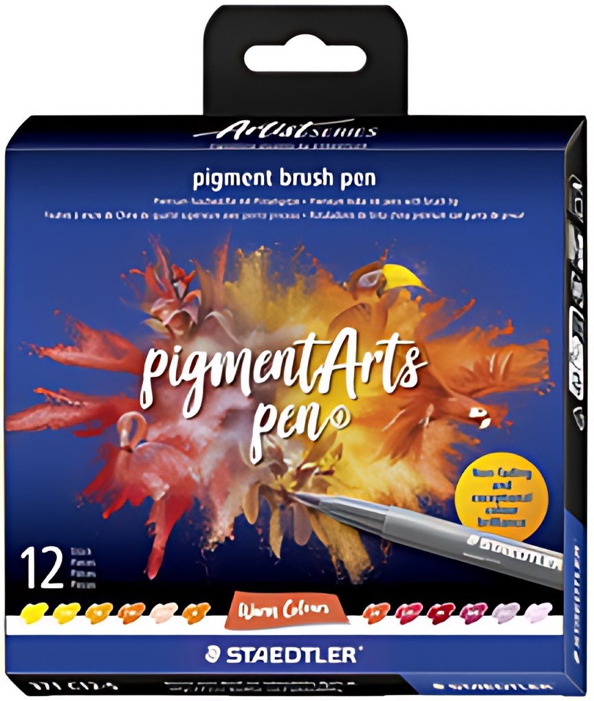 STAEDTLER Feutre pigment brush pen "Warm Colours"