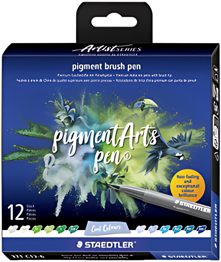 STAEDTLER Feutre pigment brush pen "Cool Colours"