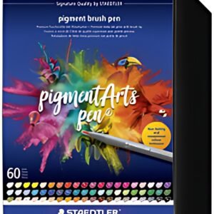 STAEDTLER Feutre pigment brush pen, étui carton de 60