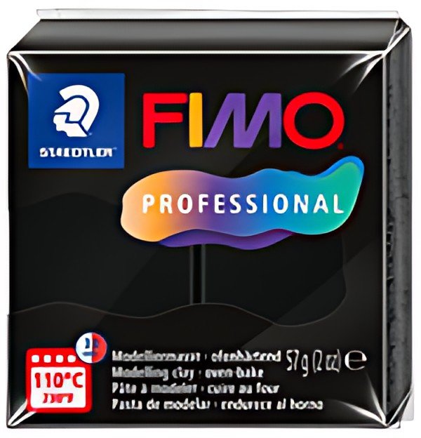 FIMO PROFESSIONAL Pâte à modeler, 57 g, noir