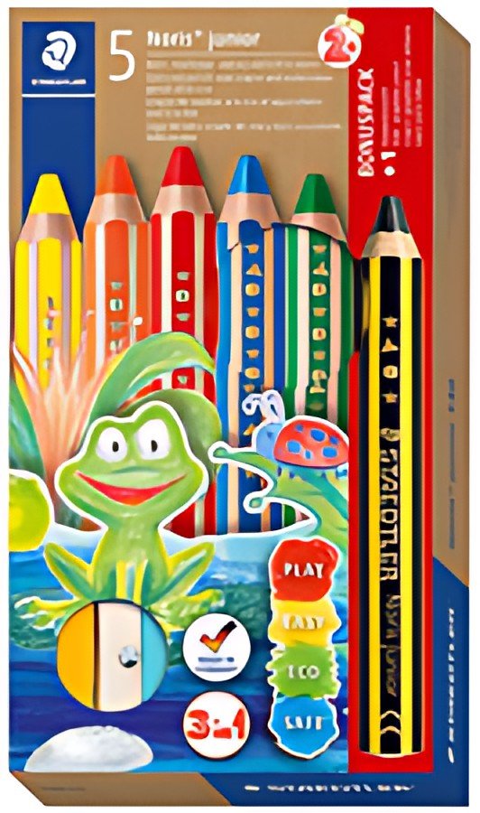 STAEDTLER Crayon de couleur Noris junior, pack bonus