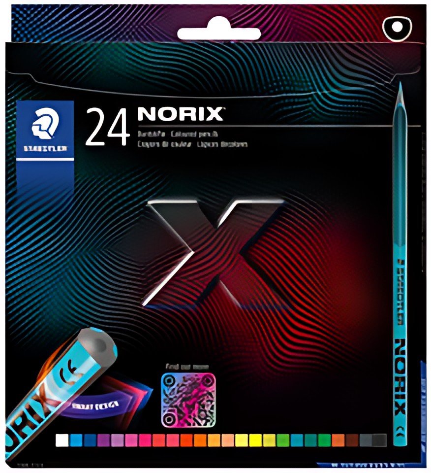 STAEDTLER Crayon de couleur NORIX, étui en carton de 24