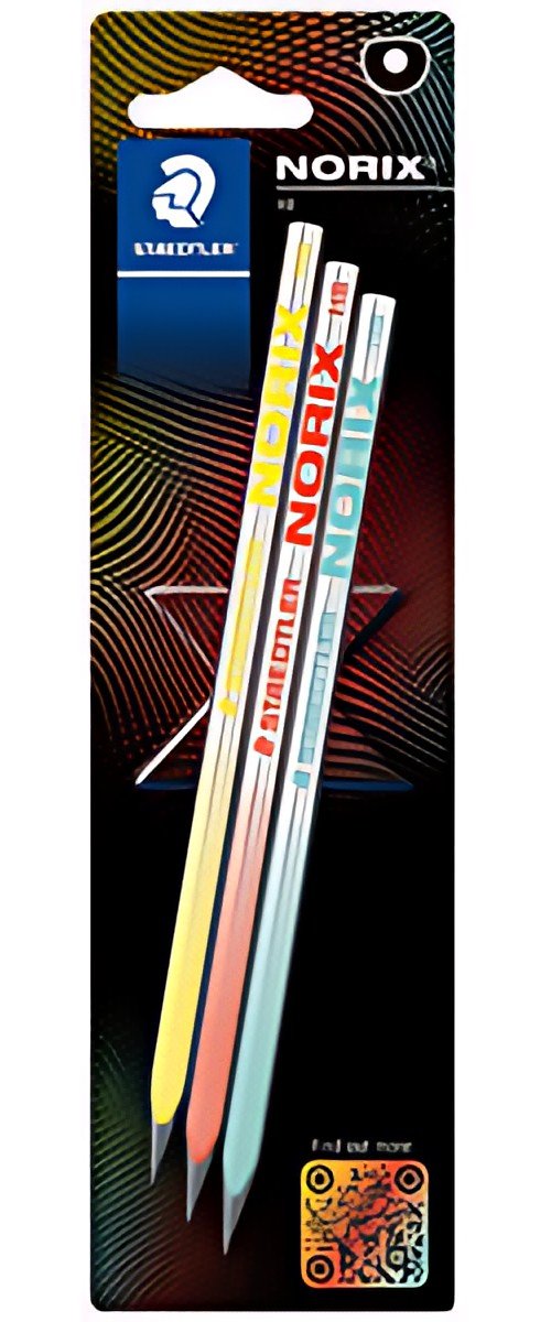 STAEDTLER Crayon de papier NORIX, HB, blister de 3