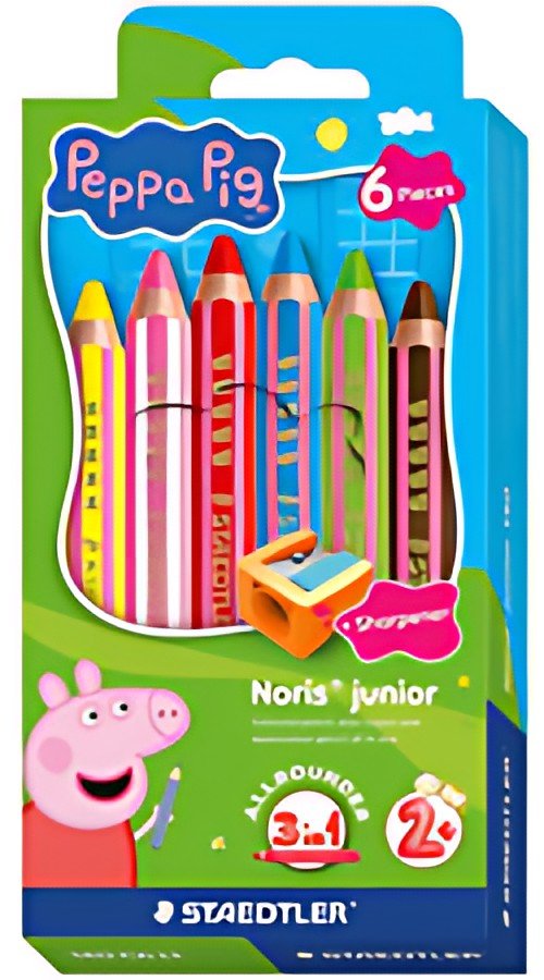 STAEDTLER Crayon de couleur Noris junior Peppa, étui de 6