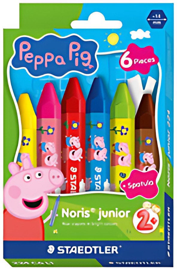 STAEDTLER crayons de cire Noris junior Peppa, étui carton de 6