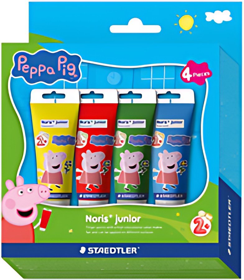 STAEDTLER peinture au doigt Noris junior Peppa, étui carton de 4