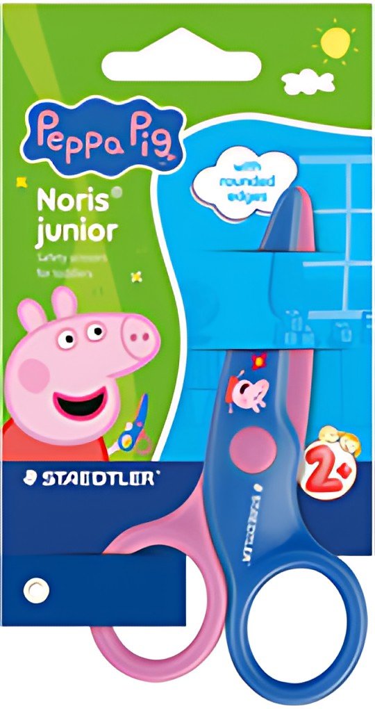 STAEDTLER Ciseaux Noris junior Peppa, rond, bleu/rose