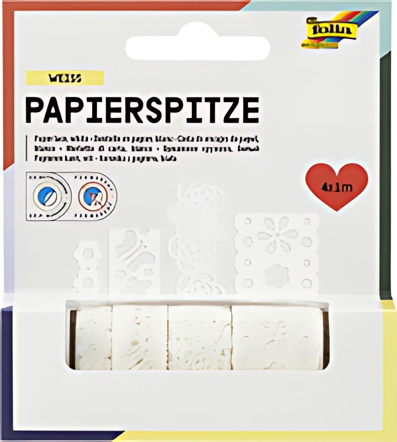 folia Bordures en papier "Creative", autocollant, blanc