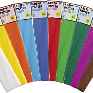 folia Papier crépon, 500 mm x 2,5 m, 32 g/m2, assorti