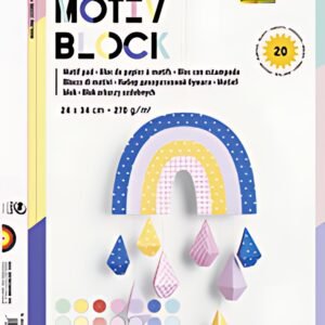 folia Bloc en papier à motifs "Basic Intensiv", 240 x 340 mm