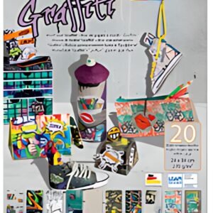 folia Bloc en papier à motifs "Graffiti", 240 x 340 mm