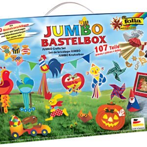 folia Mallette de bricolage de papier Jumbo, 107 pièces