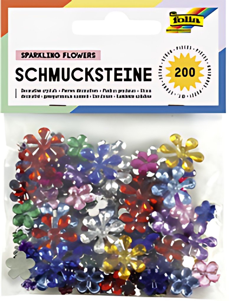 folia Pierres precieuses "fleurs" assorti tailles / couleurs
