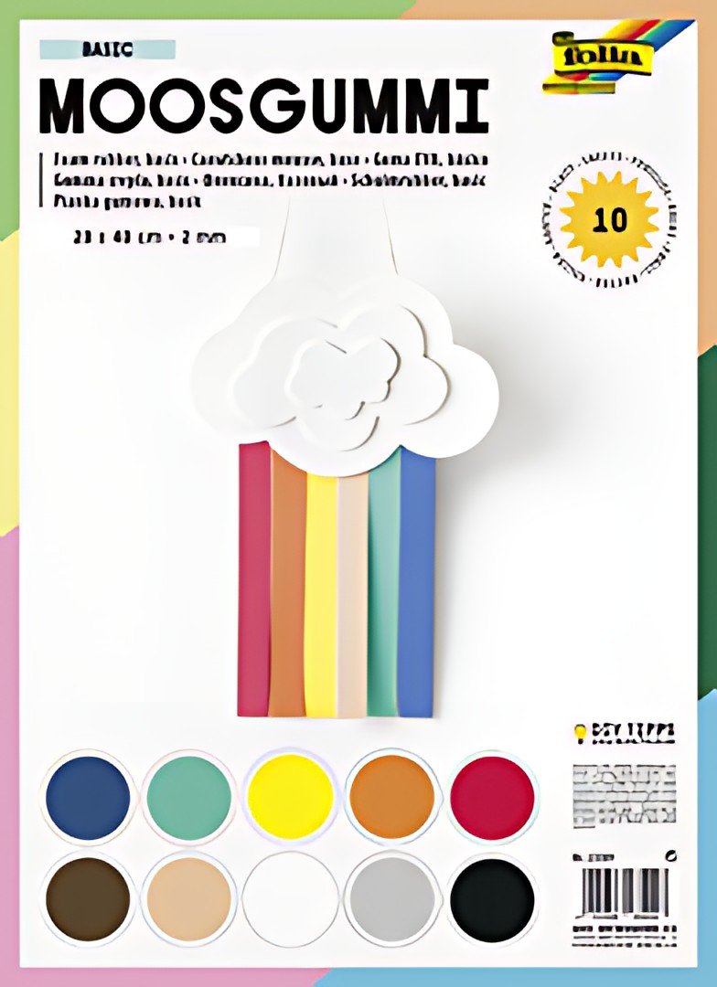 folia Mousse en caoutchouc, 200 x 290 mm, 10 feuilles