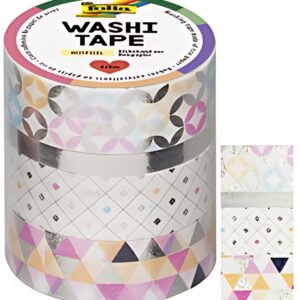 folia Rubans autocollants déco Washi-Tape HOTFOIL ARGENT